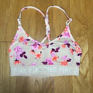 NWOT PINK by Victoria's Secret Floral Sports Bra